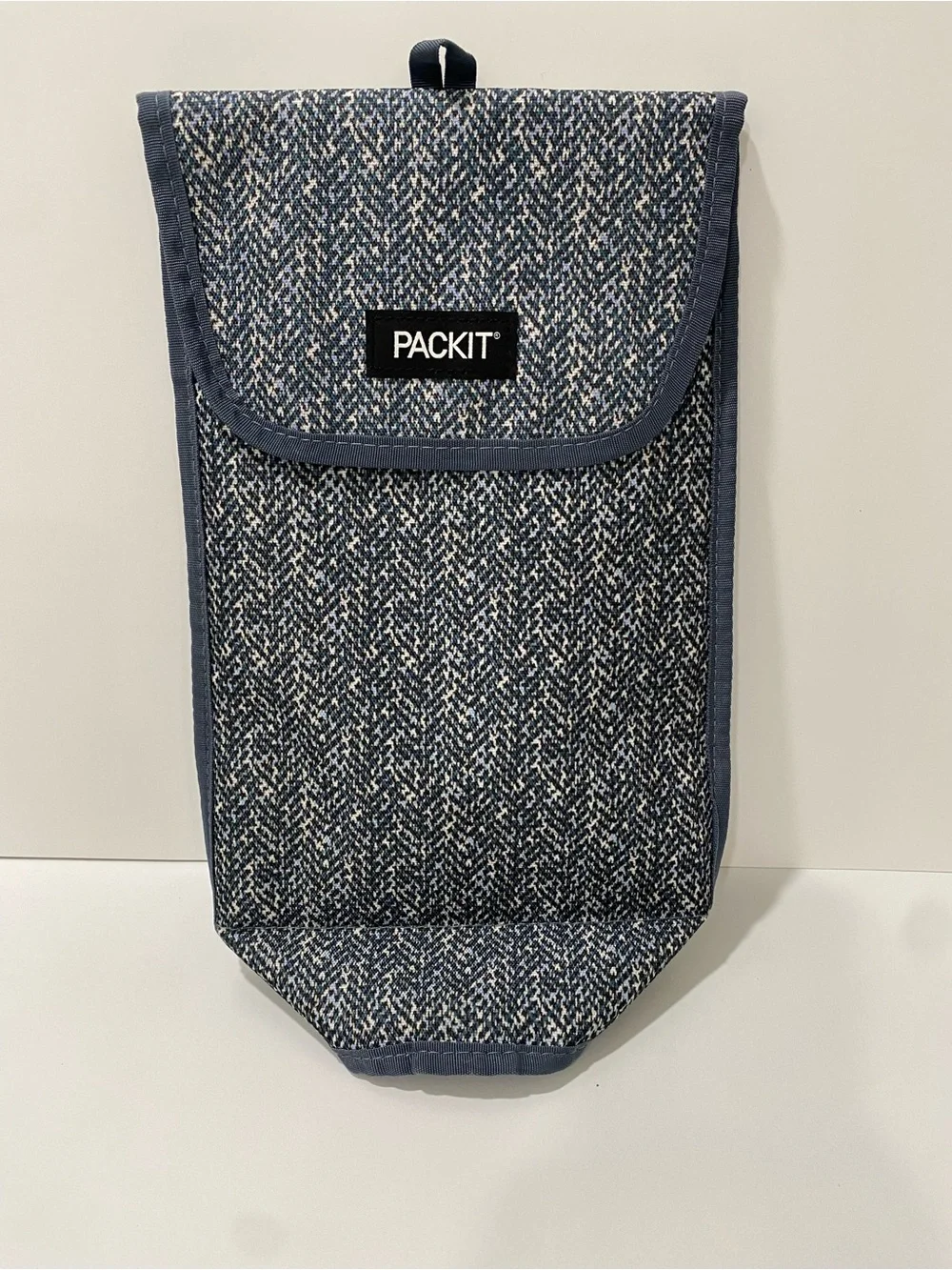 PackIt Freezable Wine Bag, Knit Herringbone Pattern